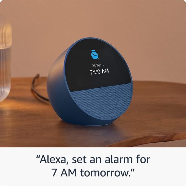 Amazon Echo Spot (modelo más reciente): ideal para mesitas de noche, oficinas y cocinas, incluye despertador inteligente con Alexa - Imagen 5