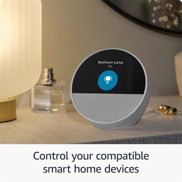 Amazon Echo Spot (modelo más reciente): ideal para mesitas de noche, oficinas y cocinas, incluye despertador inteligente con Alexa - Imagen 6