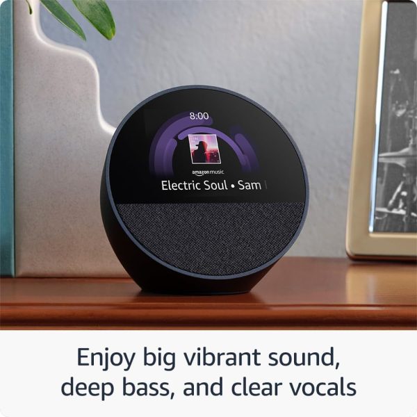 Amazon Echo Spot (modelo más reciente): ideal para mesitas de noche, oficinas y cocinas, incluye despertador inteligente con Alexa - Imagen 4
