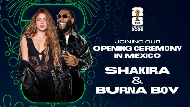 Shakira y Burna Boy presentarán ‘Dai Dai’ durante la ceremonia de inauguración de la Copa Mundial de la FIFA 2026™